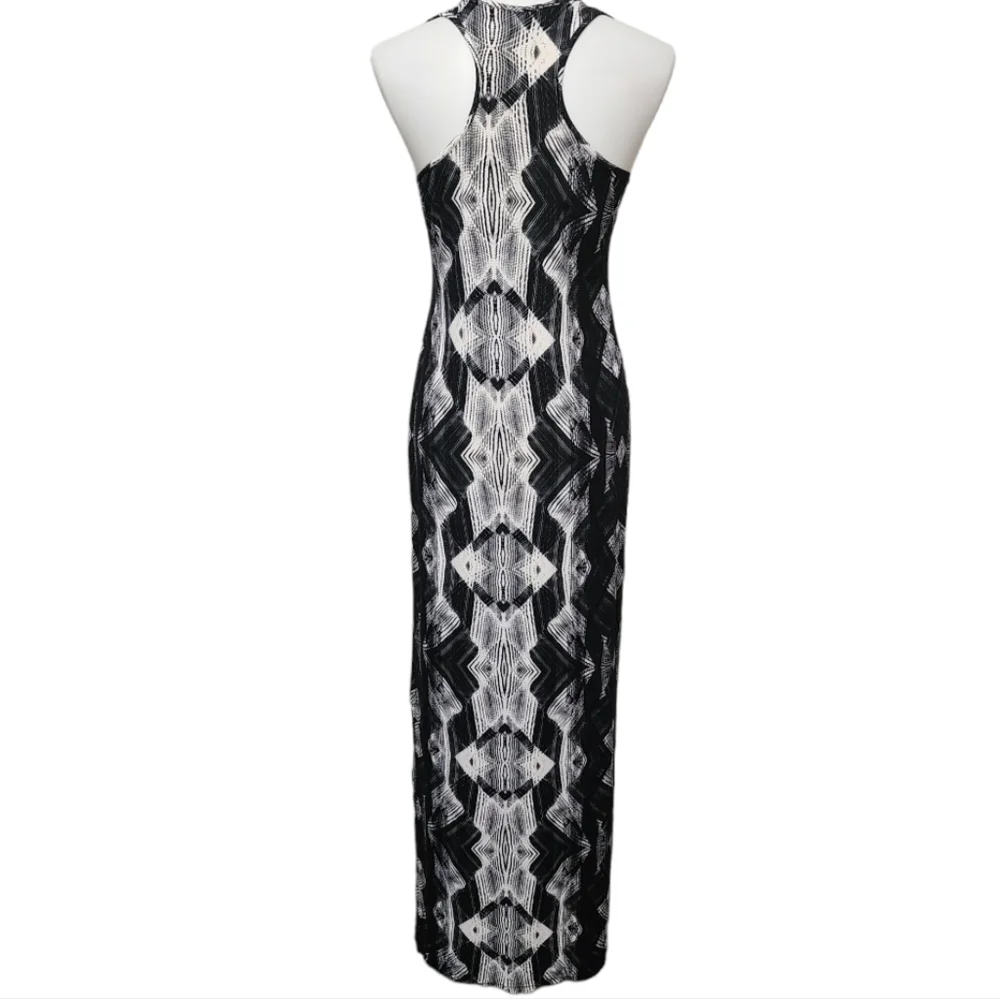 Hot Kiss Black Aztec Knit Racerback Maxi Dress Size Large - Picture 5 of 7